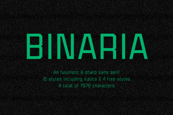 Binaria Family: A Modern Sans Serif Typeface