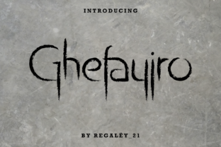 Ghefayjro: A Brushed Display Font for Makers